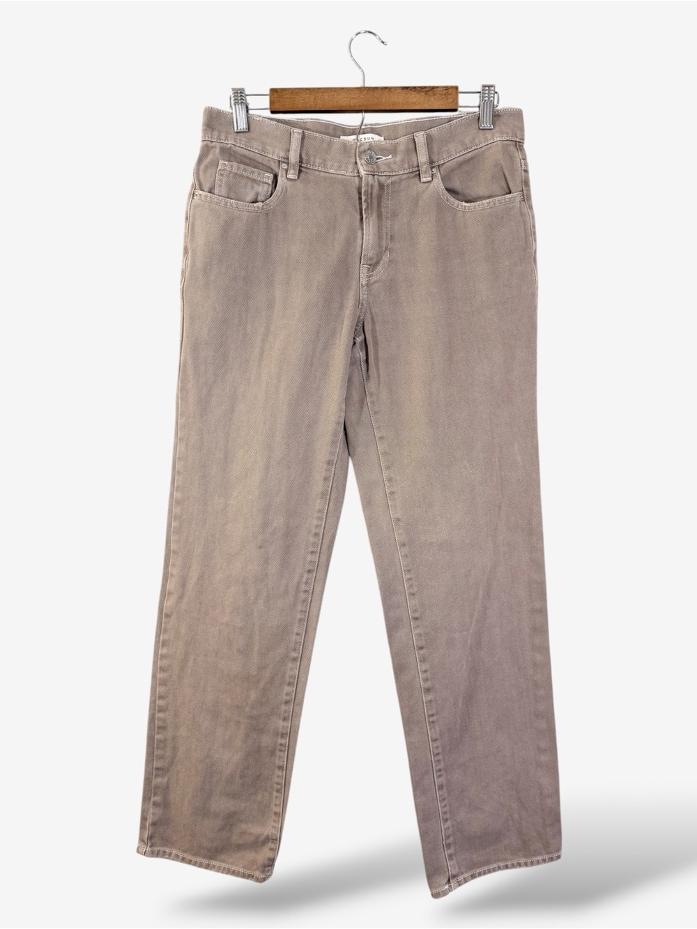PacSun Boyfriend Jeans Size 26 Light Taupe Brown Gray Casual Denim Straight Leg